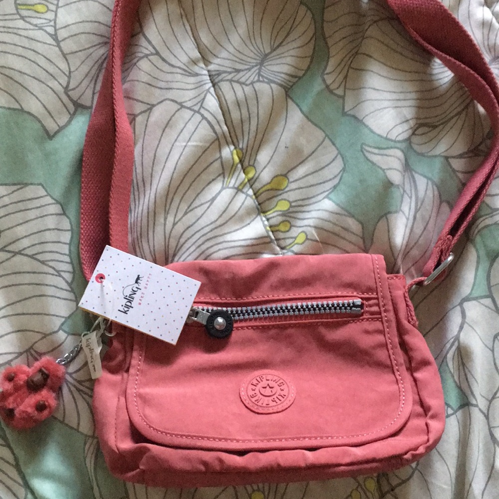 pink kipling crossbody bag